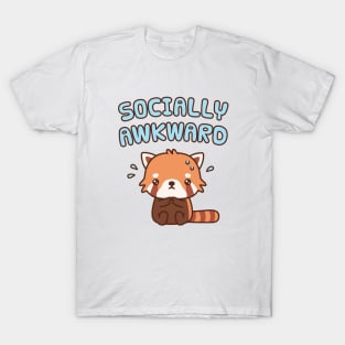 Cute Red Panda Socially Awkward Funny T-Shirt